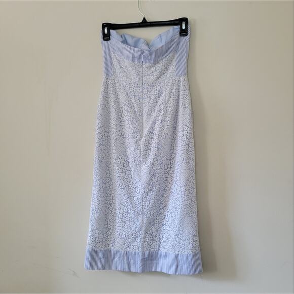 BCBGMAXAZRIA Lace-inset Striped Sundress size 2 - Picture 5 of 8